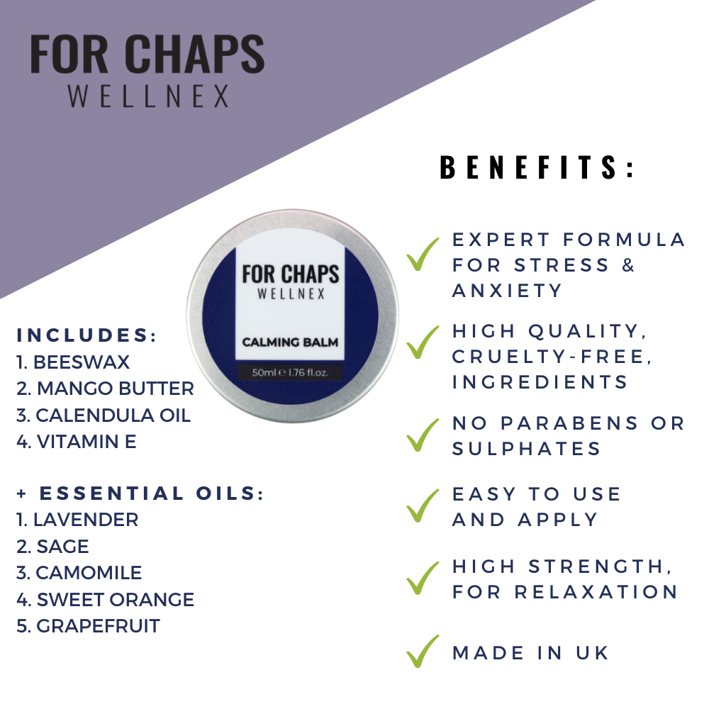 For Chaps Calm Balm for Stress Incl. Essential Oils Lavender + Chamomile + Sage | 50g